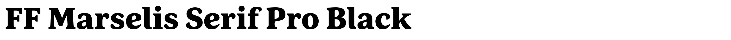 FF Marselis Serif Pro Black